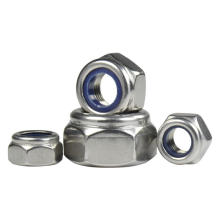 DIN982 zinc plated hex nylon insert lock nut ISO7040  torque type hexagon nuts